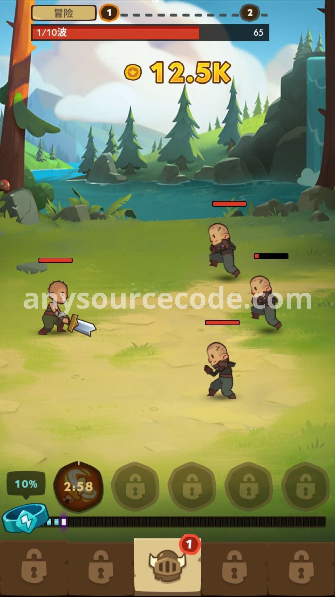 Image 3 highlights the unique feature of pet adoption in Almost a Hero - RPG Unity Source Idle game template. Choose from a variety of adorable pets to accompany you on your heroic journey. These loyal companions provide valuable support and add an extra layer of excitement to the gameplay.
