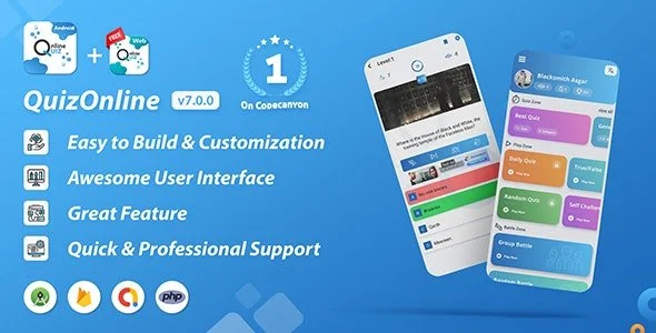 Quiz Online | Trivia Quiz | Android Quiz Game with Web Quiz + Admin Panel