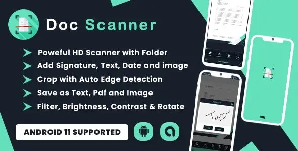 Doc and Card Scanner with signature android app source code