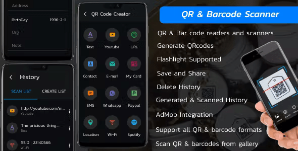 QR Barcode Scanner – QR Code Generator Android app source code
