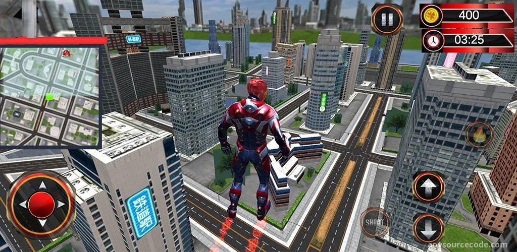 Superpower Flying Hero