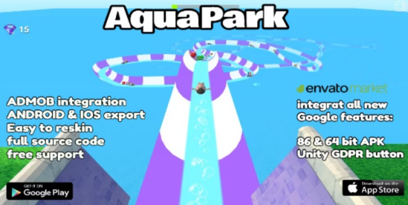 Aquapark - Unity 3D Game Template for Android & IOS Source Code