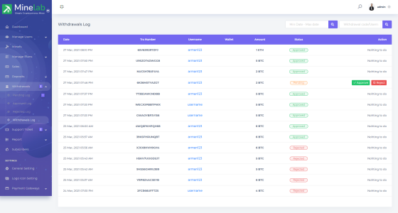 MineLab - Cloud Crypto Mining Platform