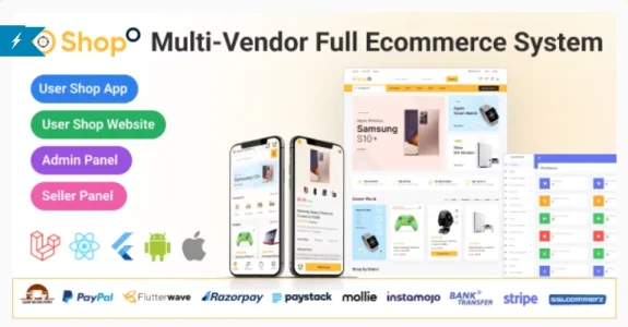 Shopo eCommerce - Multivendor eCommerce Flutter App with Admin Panel, Website & PWA
