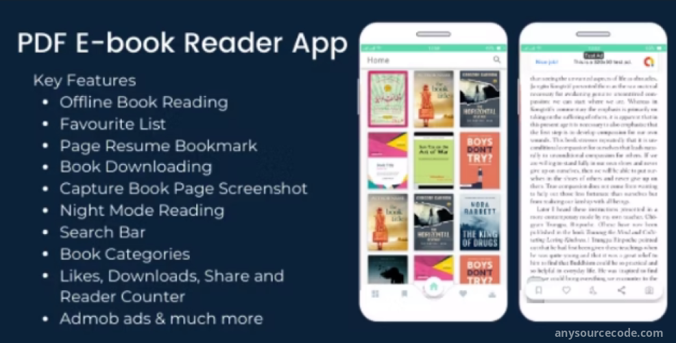PDF Ebook Reader App + Admin App
