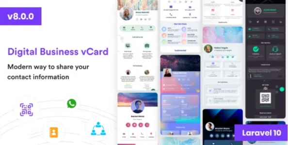 VCard SaaS - Digital Business Card Builder SaaS - Laravel VCard Saas