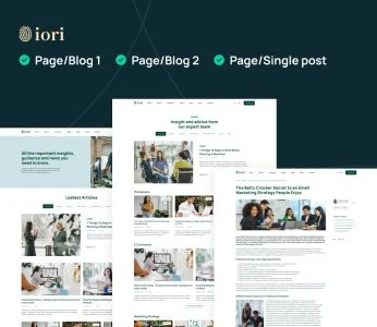 Iori - Business Website for Company, Agency, Startup with AI writer tool & shopping cart