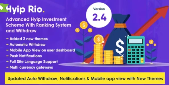 Hyip Rio - Advanced Hyip Investment Scheme With Ranking System and Automatic Withdraw