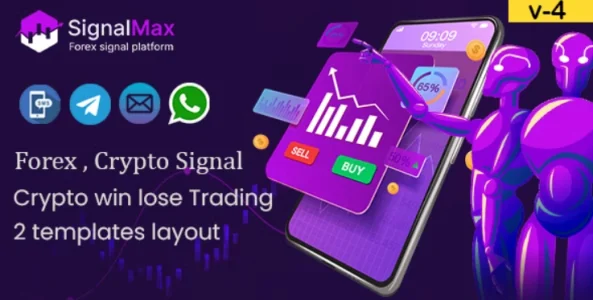SignalMax v4.0 - Trading & Forex , Crypto Signal Notifier Subscription based Platform