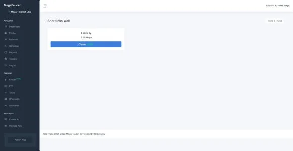 MegaFaucet v1.1.0 - Crypto Faucet Script