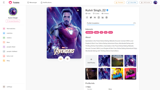 Todate v1.3 - The Ultimate QuickDate Theme
