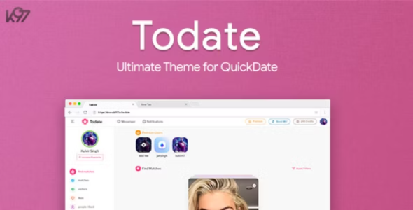Todate v1.3 - The Ultimate QuickDate Theme