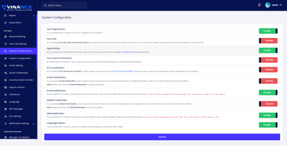 Vinance v1.0 - Digital Trading Platform