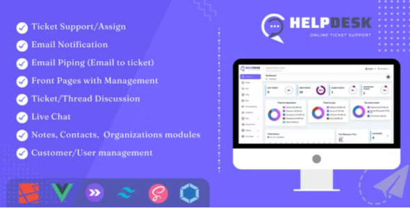HelpDesk v3.2 - Online Ticketing System with Website - ticket support and management