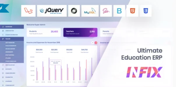 InfixEdu School v7.2.1 - School Management System Software