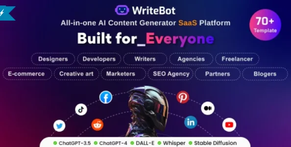 WriteBot v2.8.0 - AI Content Generator SaaS Platform