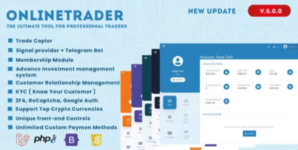 Onlinetrader v5.0.3 - Forex Signal Service and Investment Management Solution