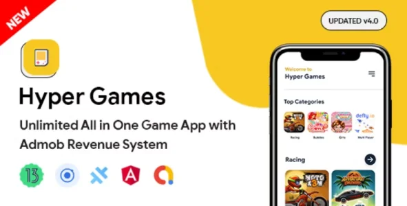 Hyper Games v4.0.0 - All in One Game App | AdMob | Android App