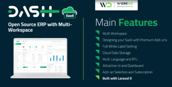 WorkDo Dash SaaS - ERP with Multi-Workspace v2.4