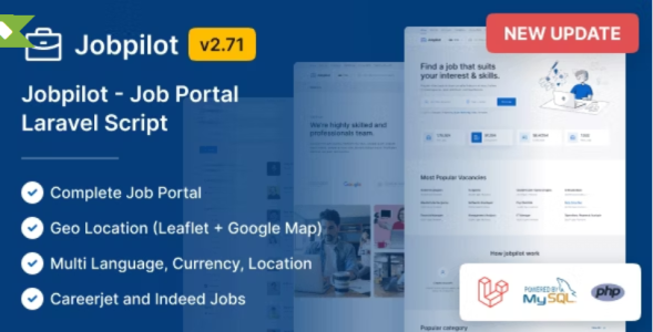 Jobpilot - Job Portal Laravel PHP Script v2.77.17