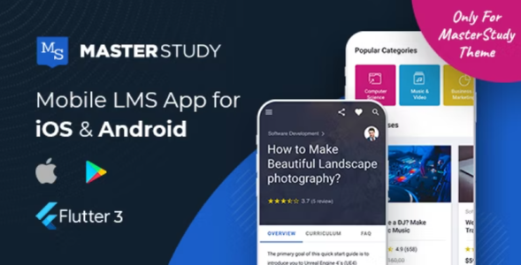 MasterStudy LMS Mobile App - Flutter v.2.2.8 iOS & Android