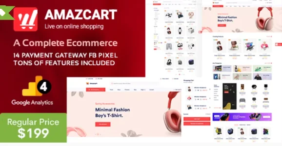 AmazCart - Laravel Ecommerce System CMS Multi-Vendor