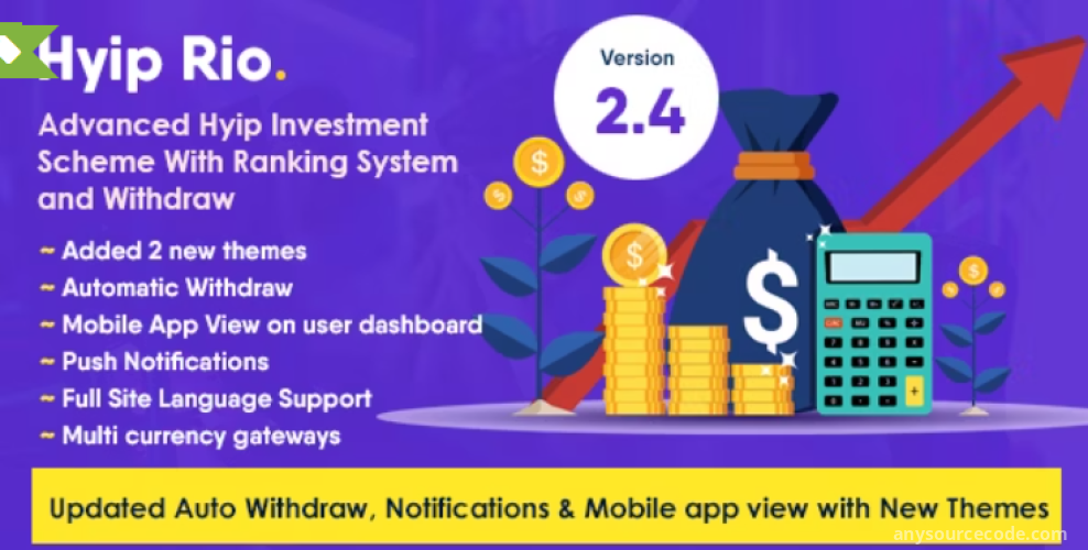 Hyip Rio - Advanced Hyip Investment Scheme With Ranking System and Automatic Withdraw