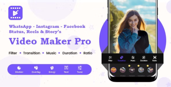 Instagram, FB, YouTube, WhatsApp Status - Story - Post - Reels Video Maker Pro