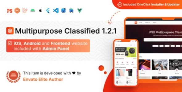 PSX - Multipurpose Classified Flutter App with Frontend and Admin Panel v1.2.1