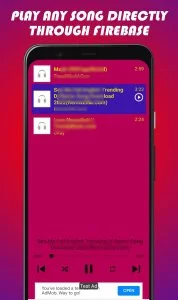 Music Streaming App with Server App And Firebase
