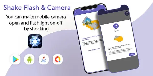Shake Camera And FlashLight Android