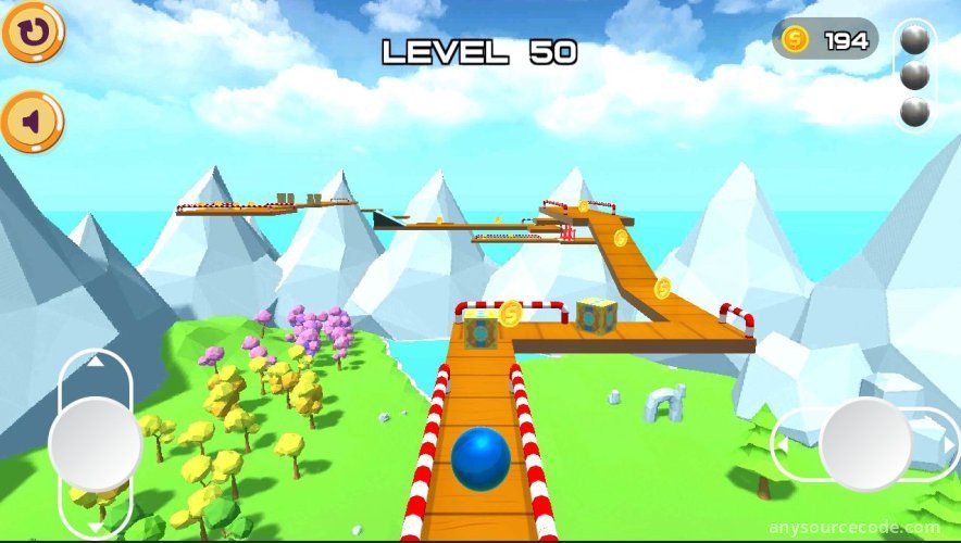 Sky Rolling Ball​ 3D Game Unity Source Code