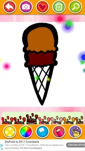 Glitter Ice Cream Coloring