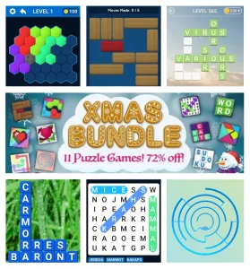 Bizzy Bee’s Christmas Unity Bundle Offer: 11 Puzzle Games -72% OFF NOW!