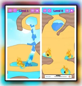 Put Out the Fire - Flood Fire Puzzle