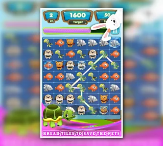 Farm Pet Rescue Game : Match 3 Puzzle Pet