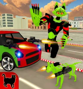 Cat Robot Transform Car