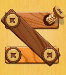 Wood Nuts & Bolts Puzzle