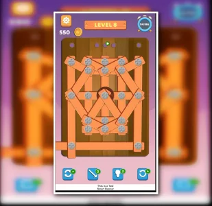 Wood Nuts & Bolts Puzzle