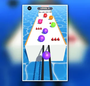 Rainbow Ball Runner 2048