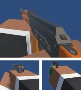 Low poly animated weapons pack
