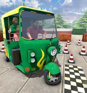 3D Rickshaw Parking Game