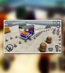 3D Rickshaw Parking Game