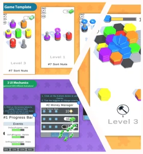 Hexa Sort + Nuts Sort | 2 HyperCasual Puzzle Games | Unity