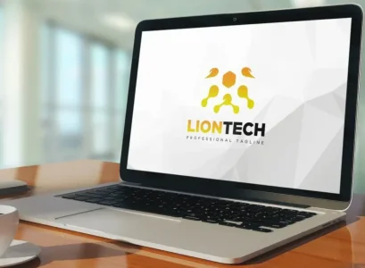 Lion Power Technology Logo Design