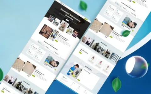 Cleaning Service Template - UI Adobe XD