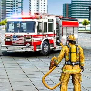 Fire Truck Sim Rescue 3D Game