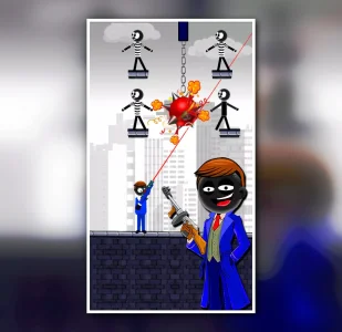 Mr. Bullet Stickman – Physics Puzzle Shooter