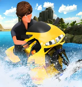 Water Surfer Bike Stunt Rider