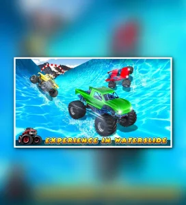 Xtreme Monster Truck Waterslide Race
